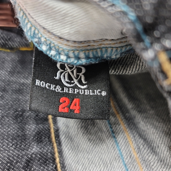 Rock & Republic Black Bootcut Jeans Size 24 - Picture 8 of 10